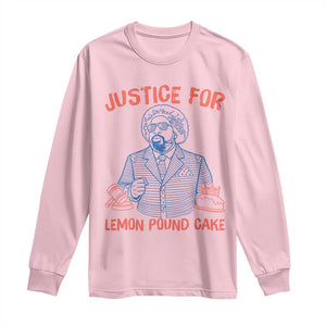 Justice For Lemon Pound Cake Long Sleeve Shirt Viral Trend Free Speech TS14 Light Pink Print Your Wear