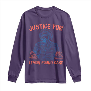 Justice For Lemon Pound Cake Long Sleeve Shirt Viral Trend Free Speech TS14 Purple Print Your Wear