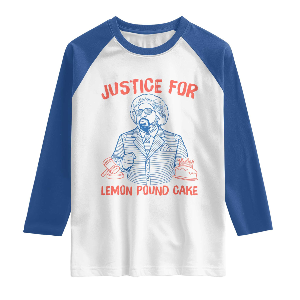 Justice For Lemon Pound Cake Raglan Shirt Viral Trend Free Speech TS14 White Royal Print Your Wear