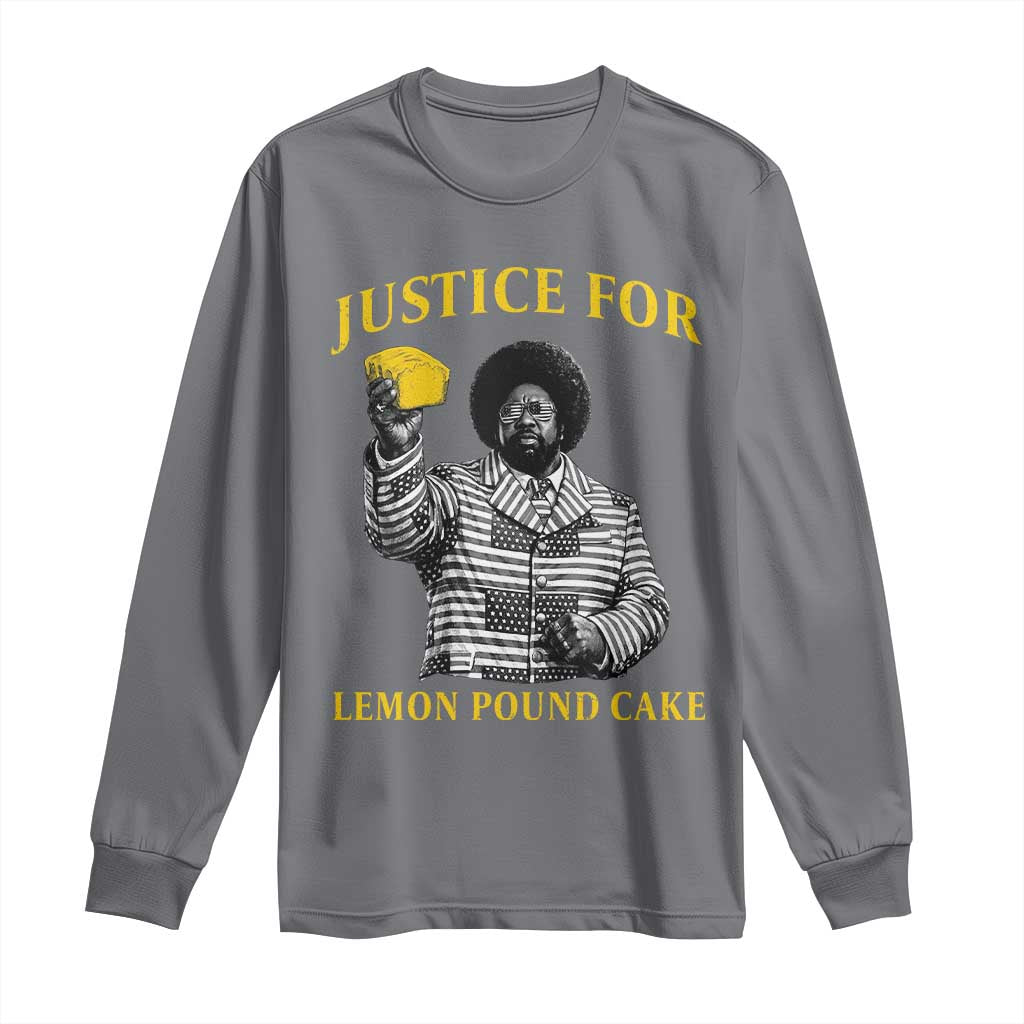 Justice For Lemon Pound Cake Long Sleeve Shirt Vintage Rap Free Speech TS14 Charcoal Print Your Wear