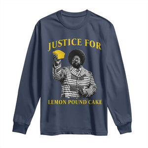 Justice For Lemon Pound Cake Long Sleeve Shirt Vintage Rap Free Speech TS14 Navy Print Your Wear