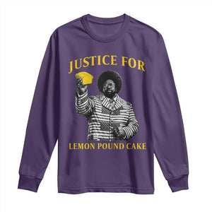 Justice For Lemon Pound Cake Long Sleeve Shirt Vintage Rap Free Speech TS14 Purple Print Your Wear