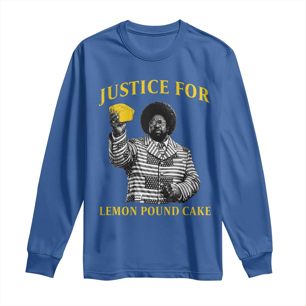 Justice For Lemon Pound Cake Long Sleeve Shirt Vintage Rap Free Speech TS14 Royal Blue Print Your Wear