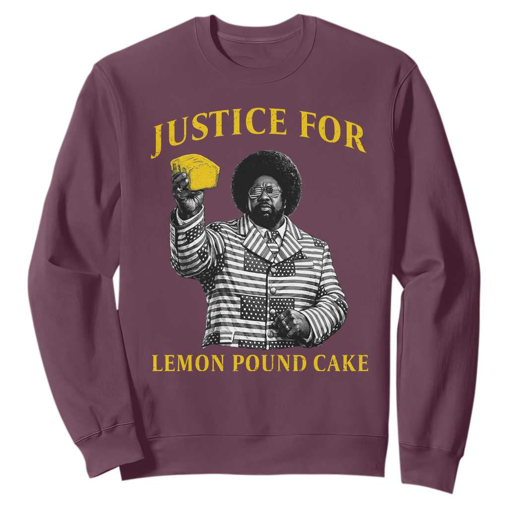 Justice For Lemon Pound Cake Sweatshirt Vintage Rap Free Speech TS14 Maroon Print Your Wear