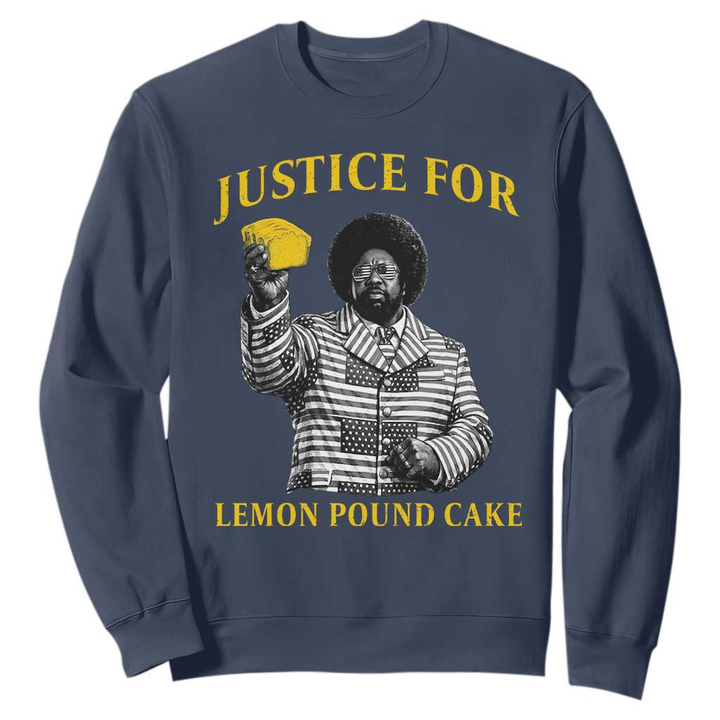 Justice For Lemon Pound Cake Sweatshirt Vintage Rap Free Speech TS14 Navy Print Your Wear