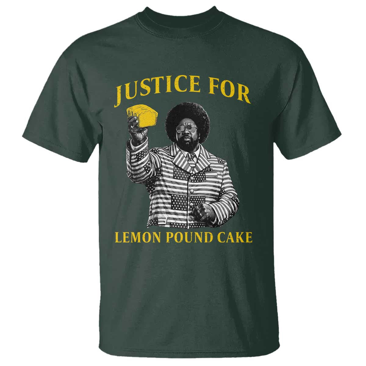 Justice For Lemon Pound Cake T Shirt Vintage Rap Free Speech TS14 Dark Forest Green Print Your Wear
