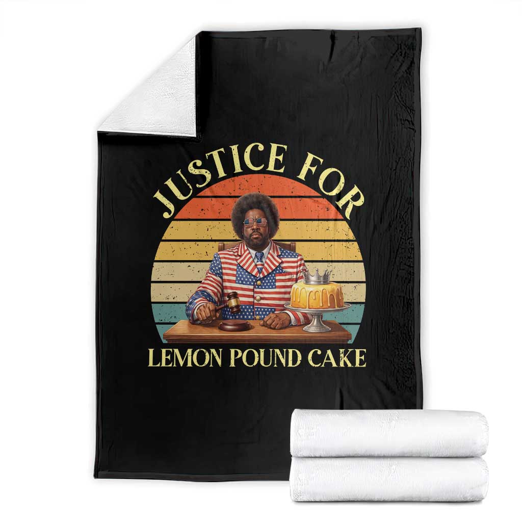 Justice For Lemon Pound Cake Throw Blanket Retro Rap Free Speech TS14 Black Print Your Wear