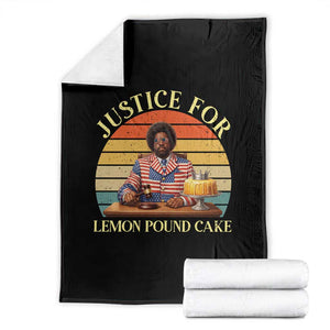 Justice For Lemon Pound Cake Throw Blanket Retro Rap Free Speech TS14 Black Print Your Wear