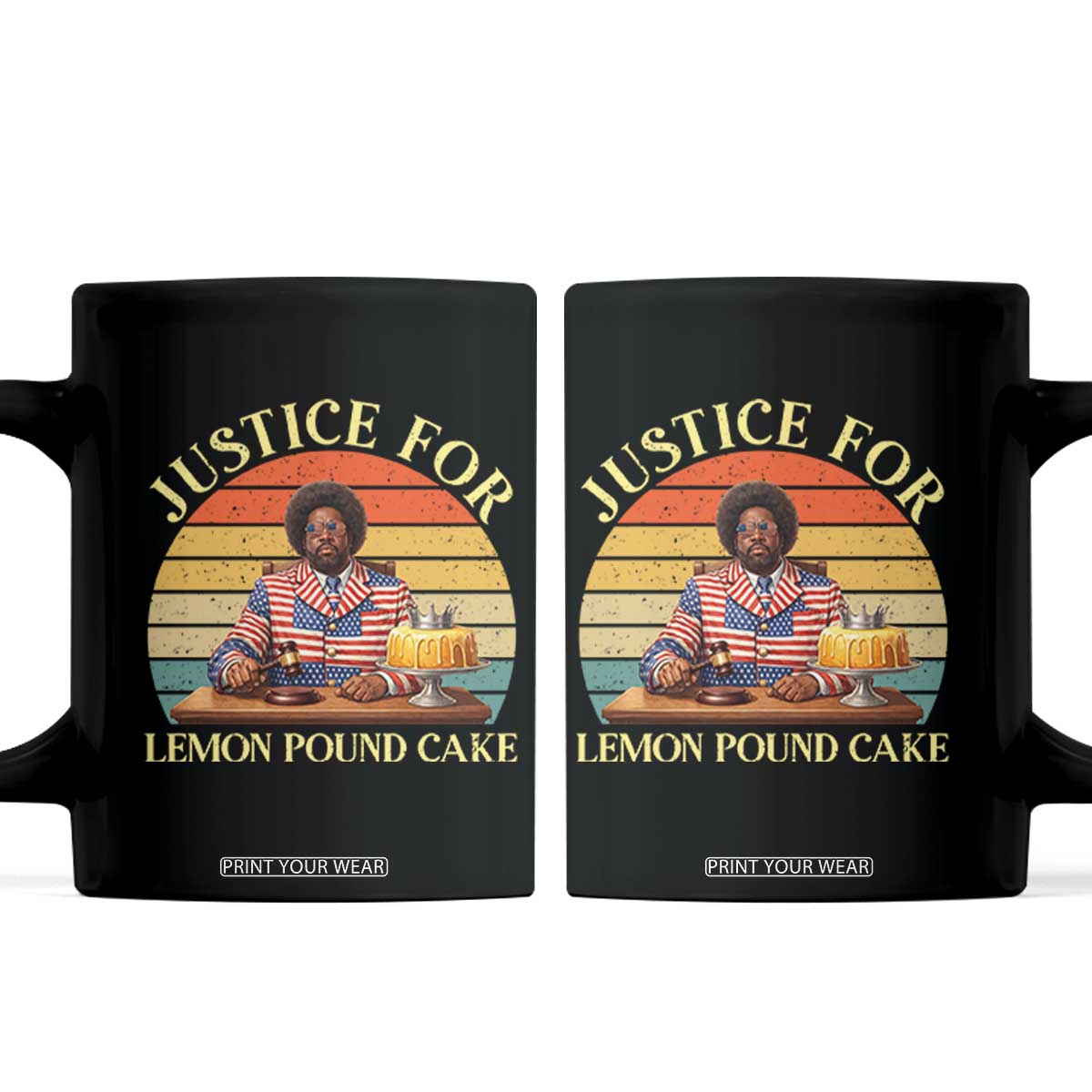 Justice For Lemon Pound Cake Coffee Mug Retro Rap Free Speech TS14 Black Print Your Wear