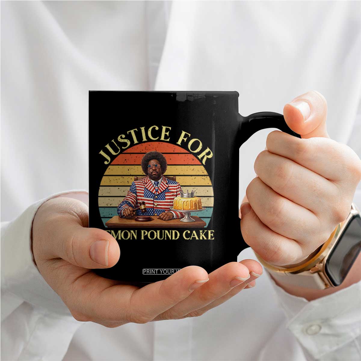 Justice For Lemon Pound Cake Coffee Mug Retro Rap Free Speech TS14 Print Your Wear