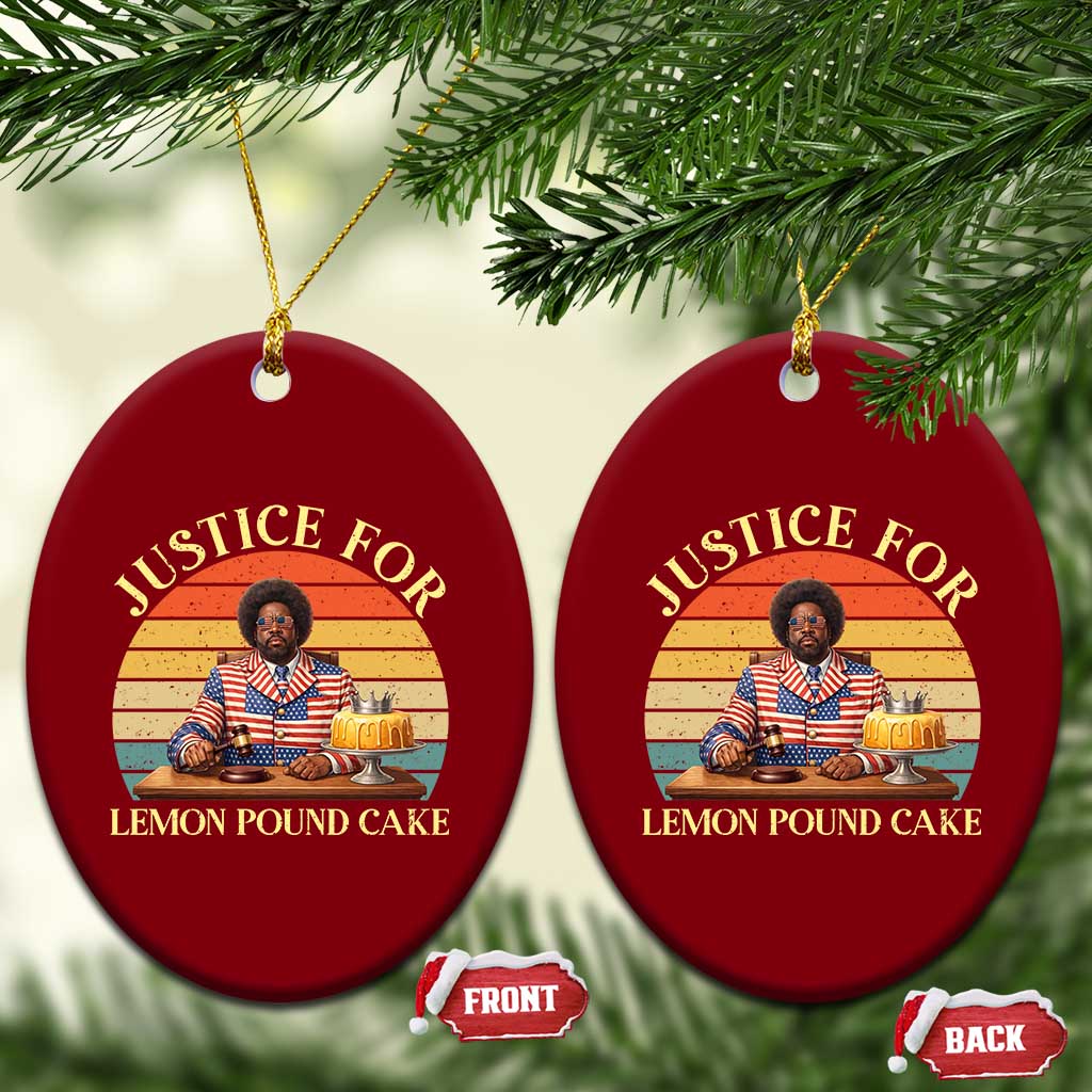 Justice For Lemon Pound Cake Ceramic Ornament Retro Rap Free Speech TS14 Print Your Wear