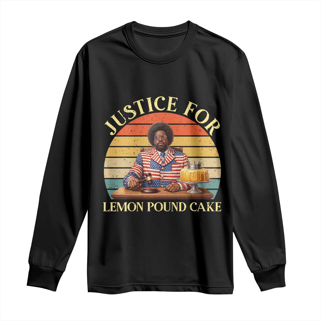 Justice For Lemon Pound Cake Long Sleeve Shirt Retro Rap Free Speech TS14 Black Print Your Wear