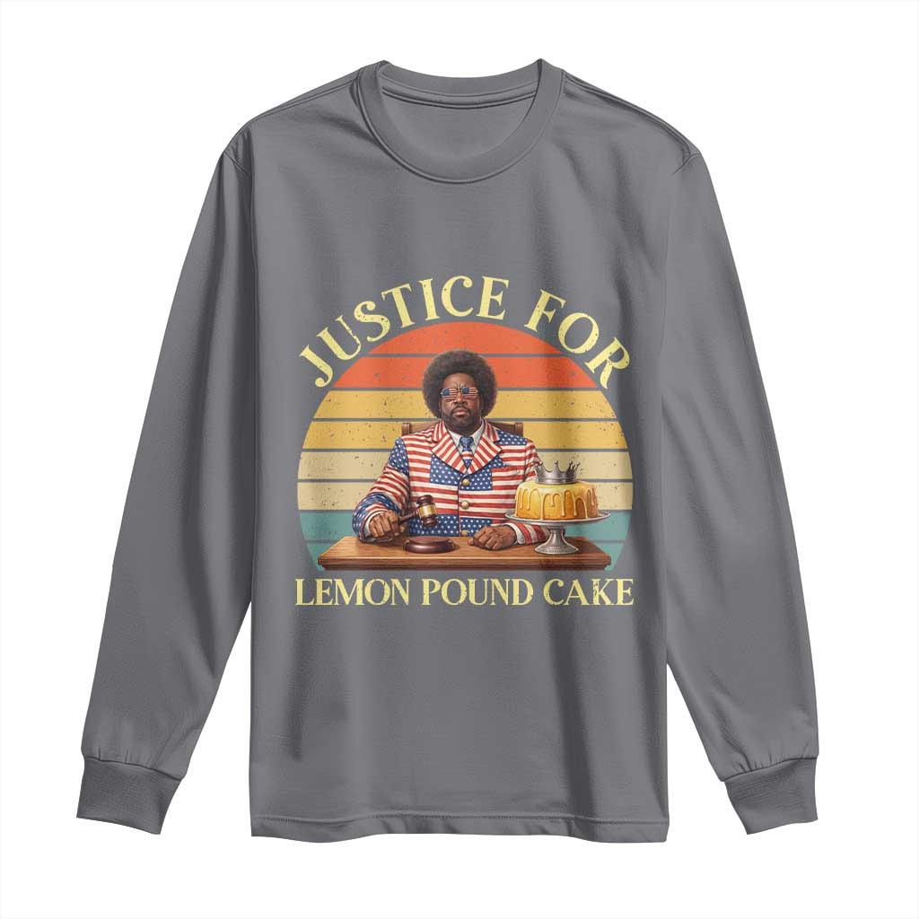 Justice For Lemon Pound Cake Long Sleeve Shirt Retro Rap Free Speech TS14 Charcoal Print Your Wear