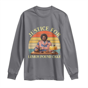 Justice For Lemon Pound Cake Long Sleeve Shirt Retro Rap Free Speech TS14 Charcoal Print Your Wear