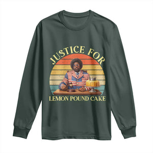 Justice For Lemon Pound Cake Long Sleeve Shirt Retro Rap Free Speech TS14 Dark Forest Green Print Your Wear