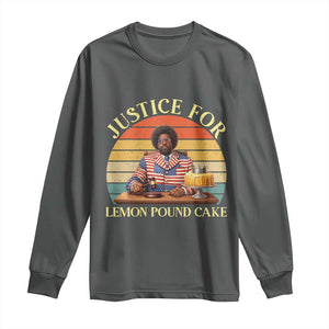 Justice For Lemon Pound Cake Long Sleeve Shirt Retro Rap Free Speech TS14 Dark Heather Print Your Wear