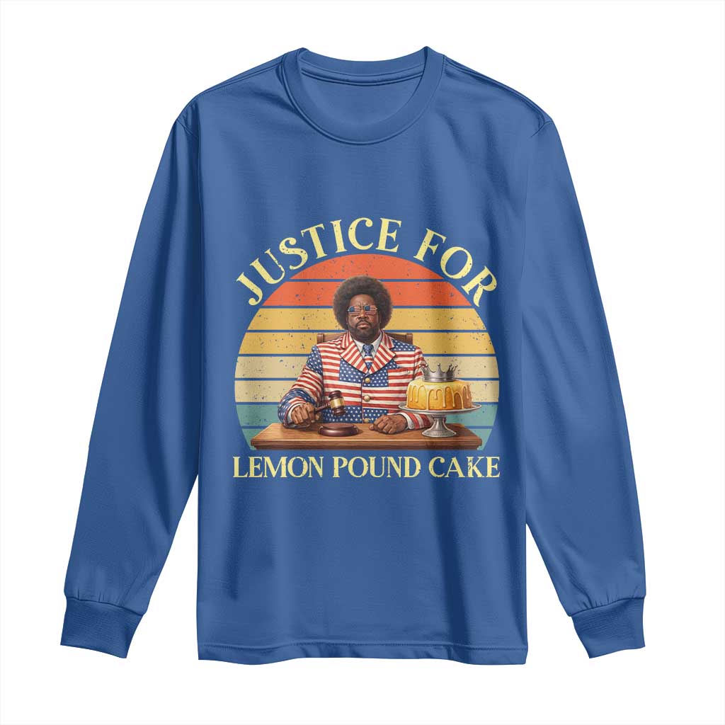 Justice For Lemon Pound Cake Long Sleeve Shirt Retro Rap Free Speech TS14 Royal Blue Print Your Wear