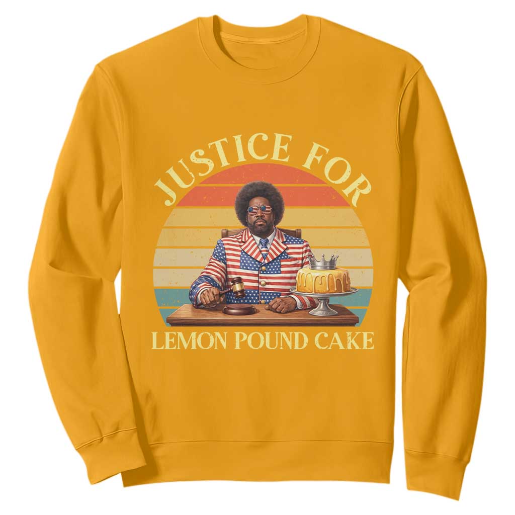 Justice For Lemon Pound Cake Sweatshirt Retro Rap Free Speech TS14 Gold Print Your Wear