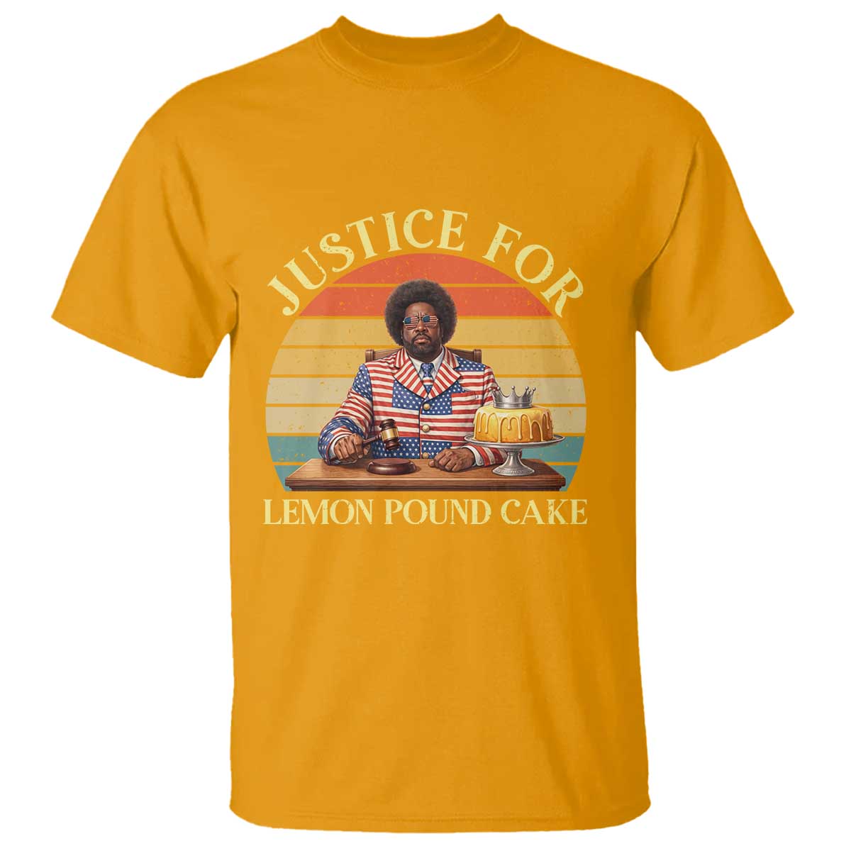 Justice For Lemon Pound Cake T Shirt - Retro Rap Free Speech Viral Meme Tee TS14 Gold Print Your Wear