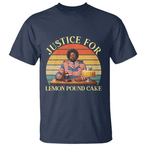 Justice For Lemon Pound Cake T Shirt - Retro Rap Free Speech Viral Meme Tee TS14 Navy Print Your Wear