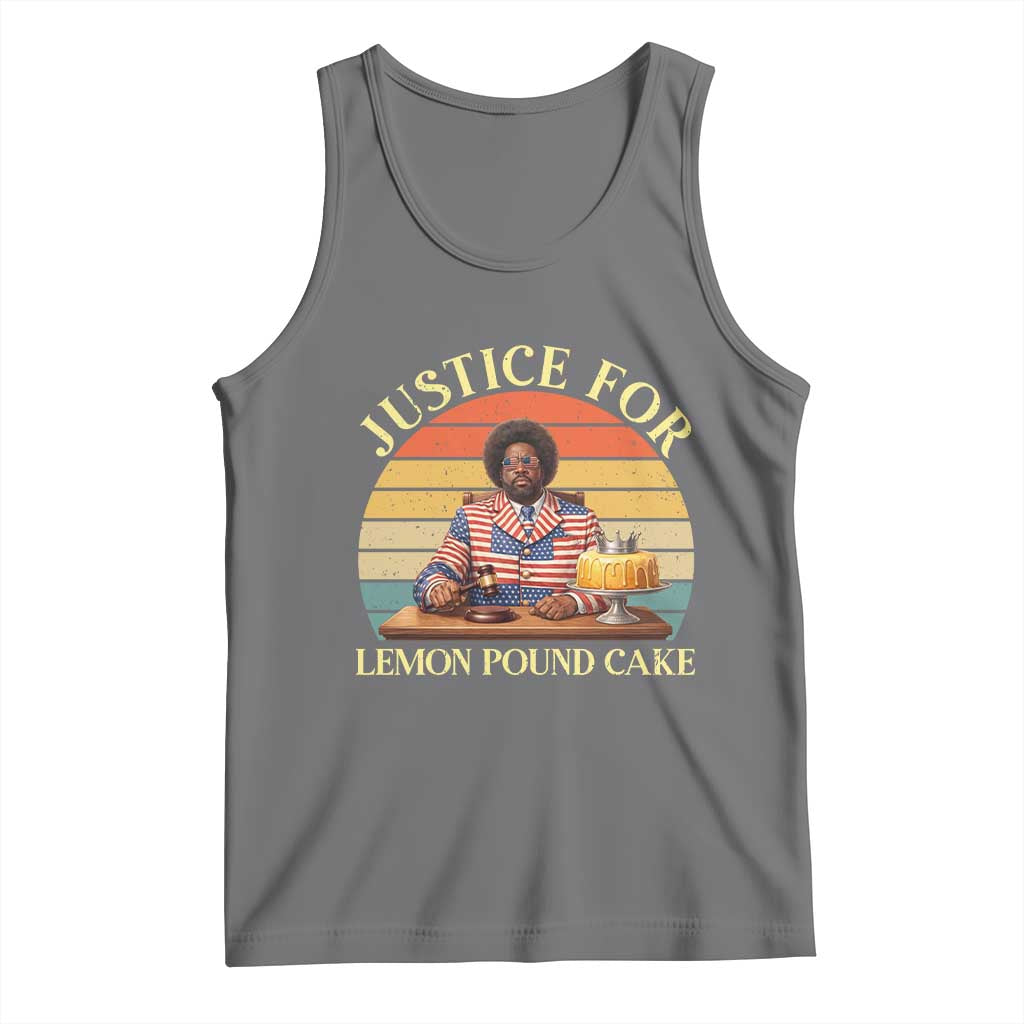 Justice For Lemon Pound Cake Tank Top Retro Rap Free Speech TS14 Black Heather Print Your Wear