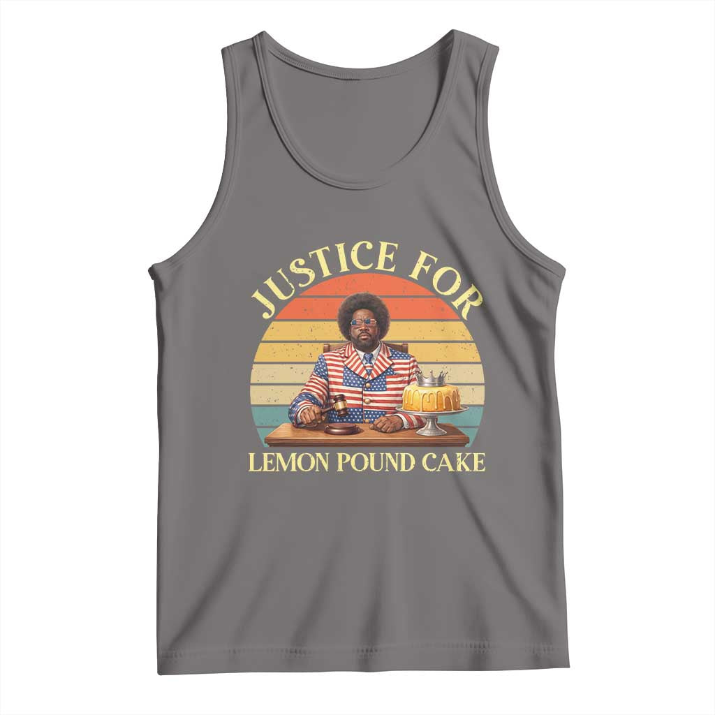 Justice For Lemon Pound Cake Tank Top Retro Rap Free Speech TS14 Deep Heather Print Your Wear