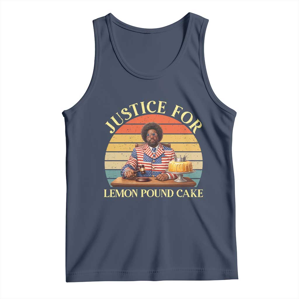 Justice For Lemon Pound Cake Tank Top Retro Rap Free Speech TS14 Navy Print Your Wear