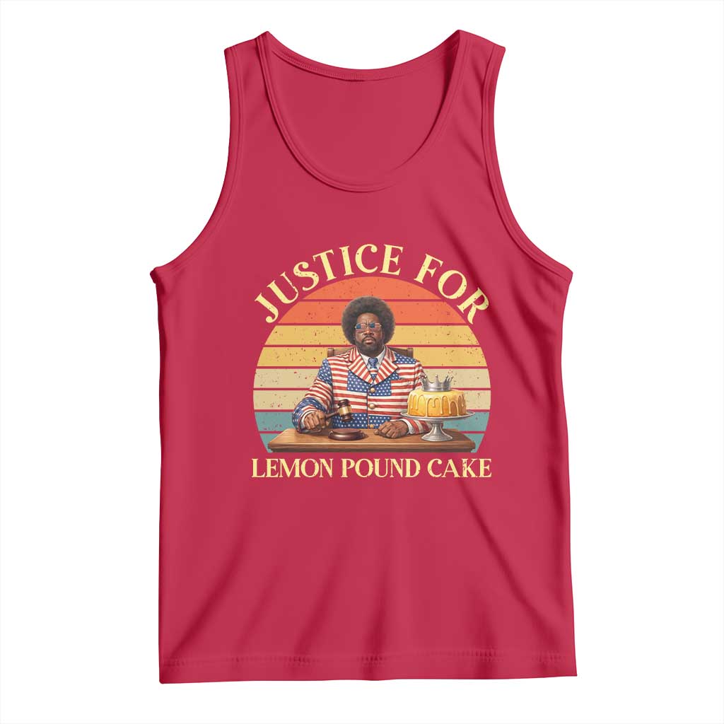 Justice For Lemon Pound Cake Tank Top Retro Rap Free Speech TS14 Red Print Your Wear