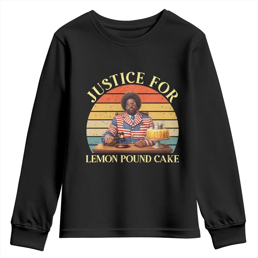 Justice For Lemon Pound Cake Youth Sweatshirt Retro Rap Free Speech TS14 Black Print Your Wear