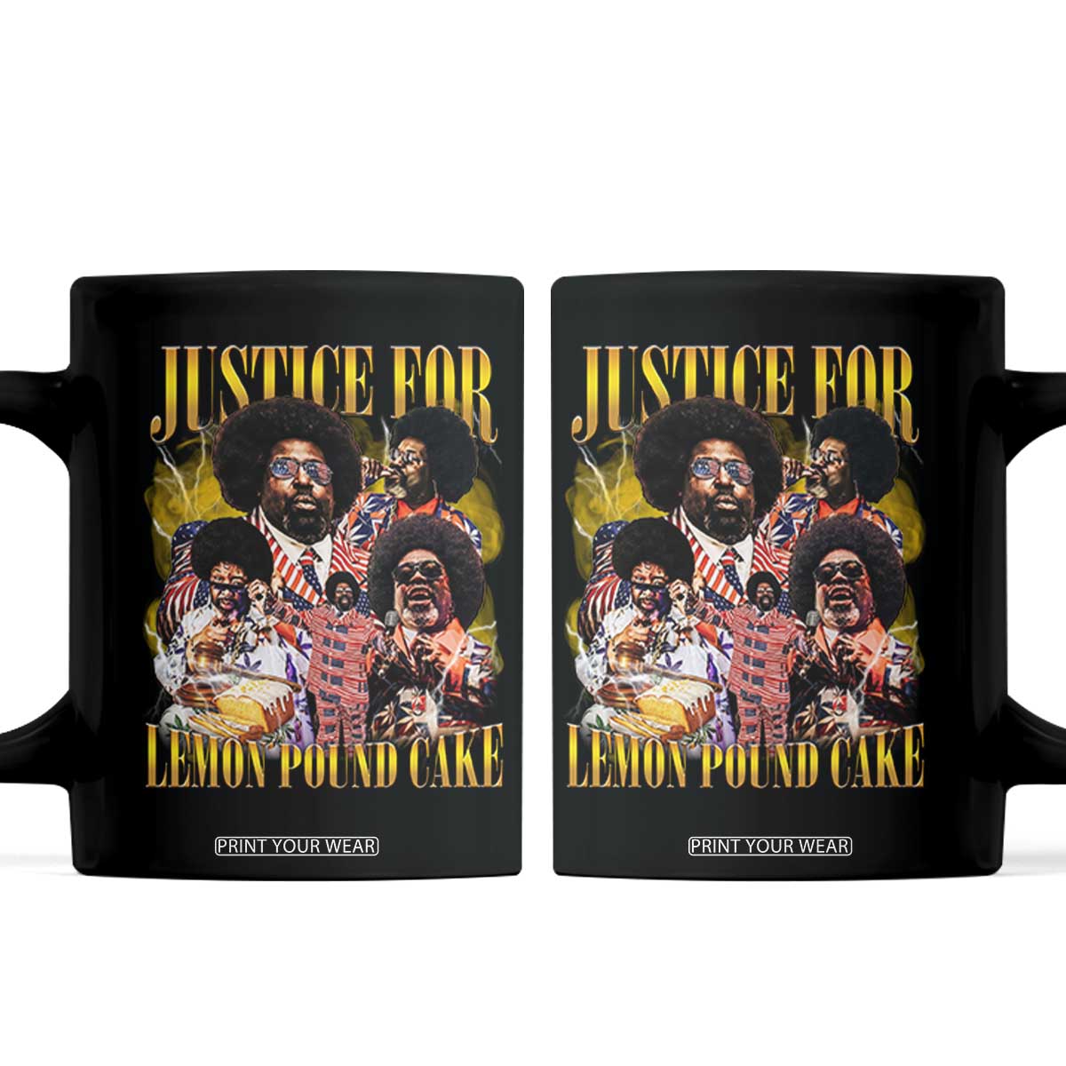 Justice For Lemon Pound Cake Bootleg Graphic Coffee Mug Retro Rap Free Speech TS14 Black Print Your Wear