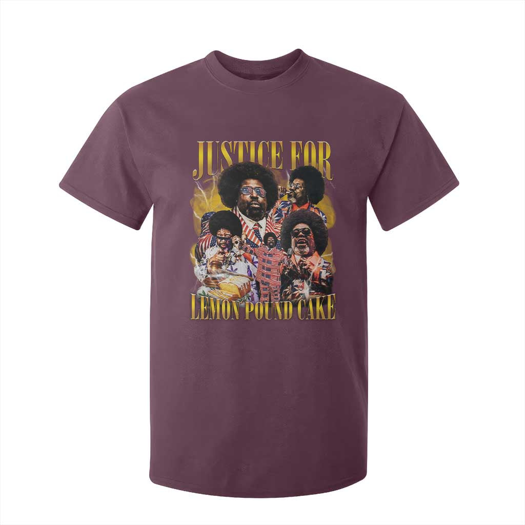 Justice For Lemon Pound Cake Bootleg Graphic T Shirt For Kid Retro Rap Free Speech TS14 Maroon Print Your Wear