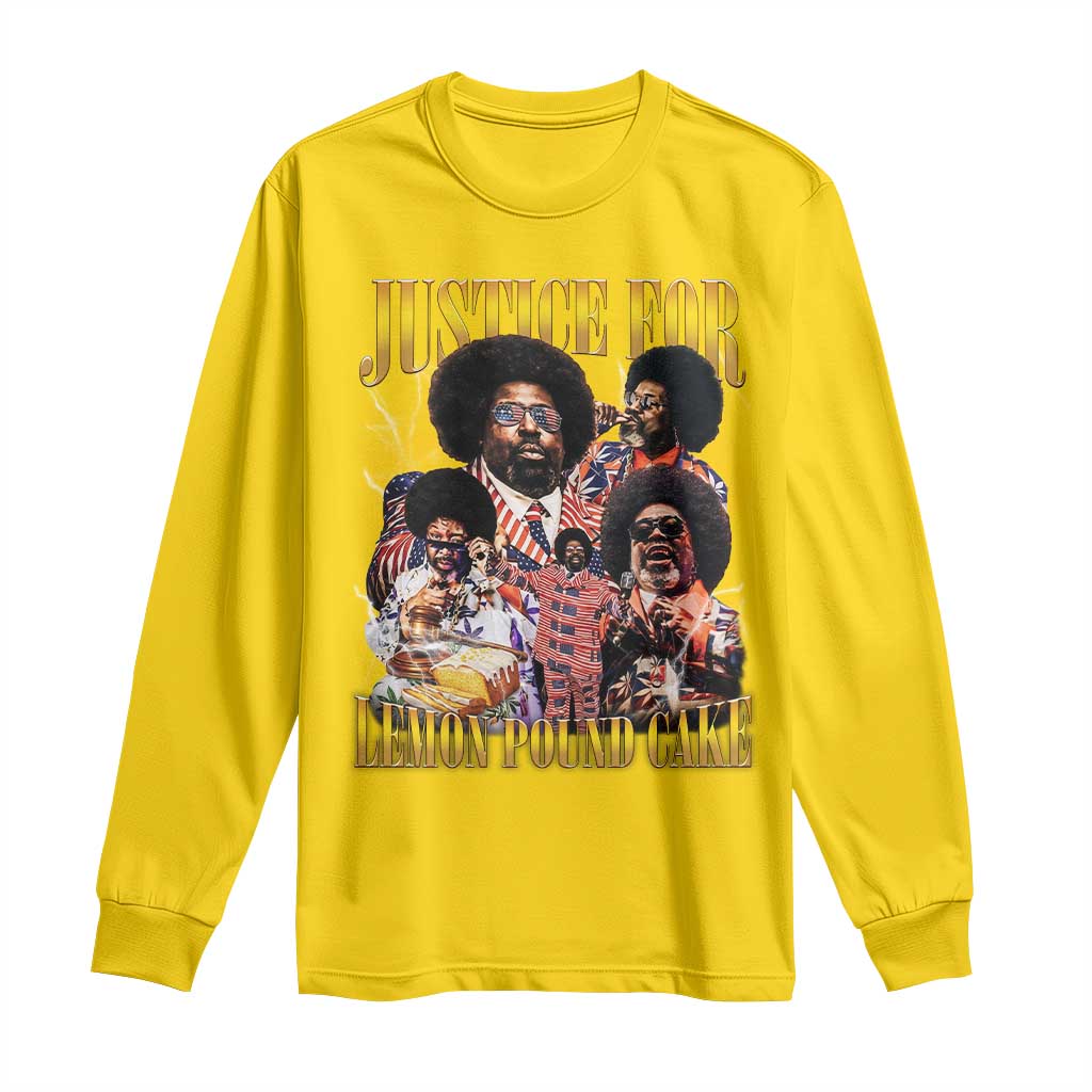 Justice For Lemon Pound Cake Bootleg Graphic Long Sleeve Shirt Retro Rap Free Speech TS14 Daisy Print Your Wear