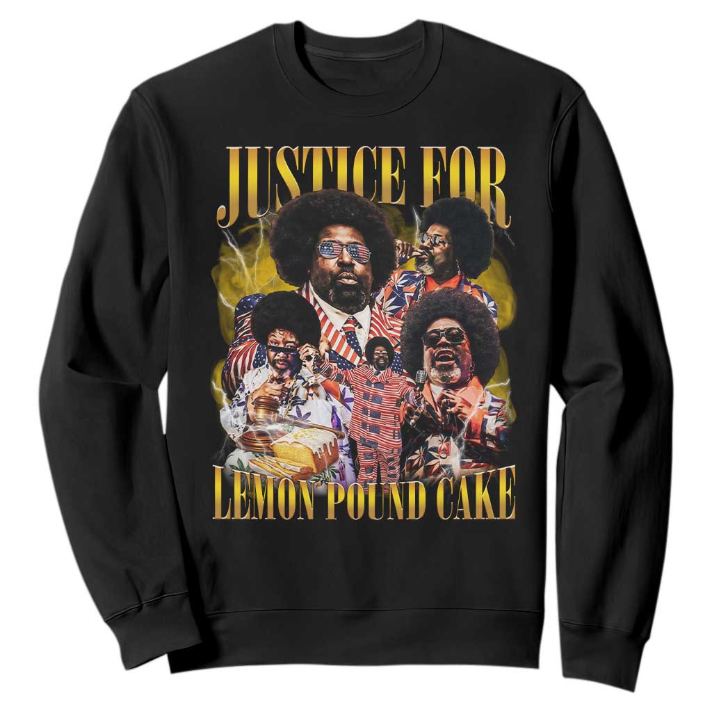 Justice For Lemon Pound Cake Bootleg Graphic Sweatshirt Retro Rap Free Speech TS14 Black Print Your Wear