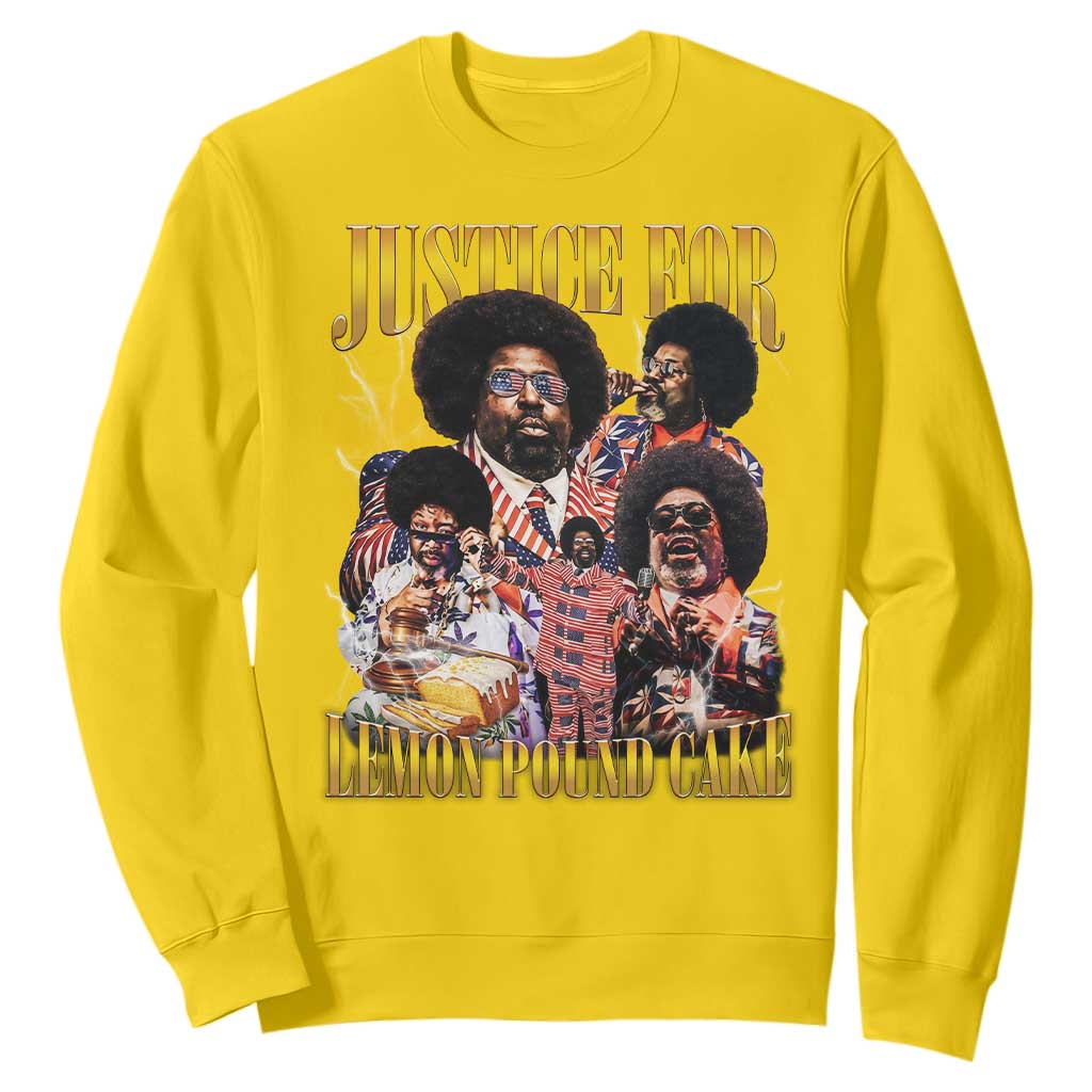 Justice For Lemon Pound Cake Bootleg Graphic Sweatshirt Retro Rap Free Speech TS14 Daisy Print Your Wear