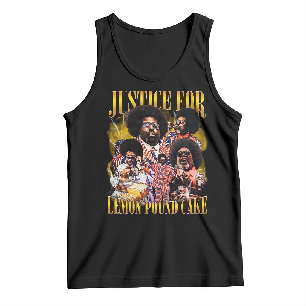 Justice For Lemon Pound Cake Bootleg Graphic Tank Top Retro Rap Free Speech TS14 Black Print Your Wear