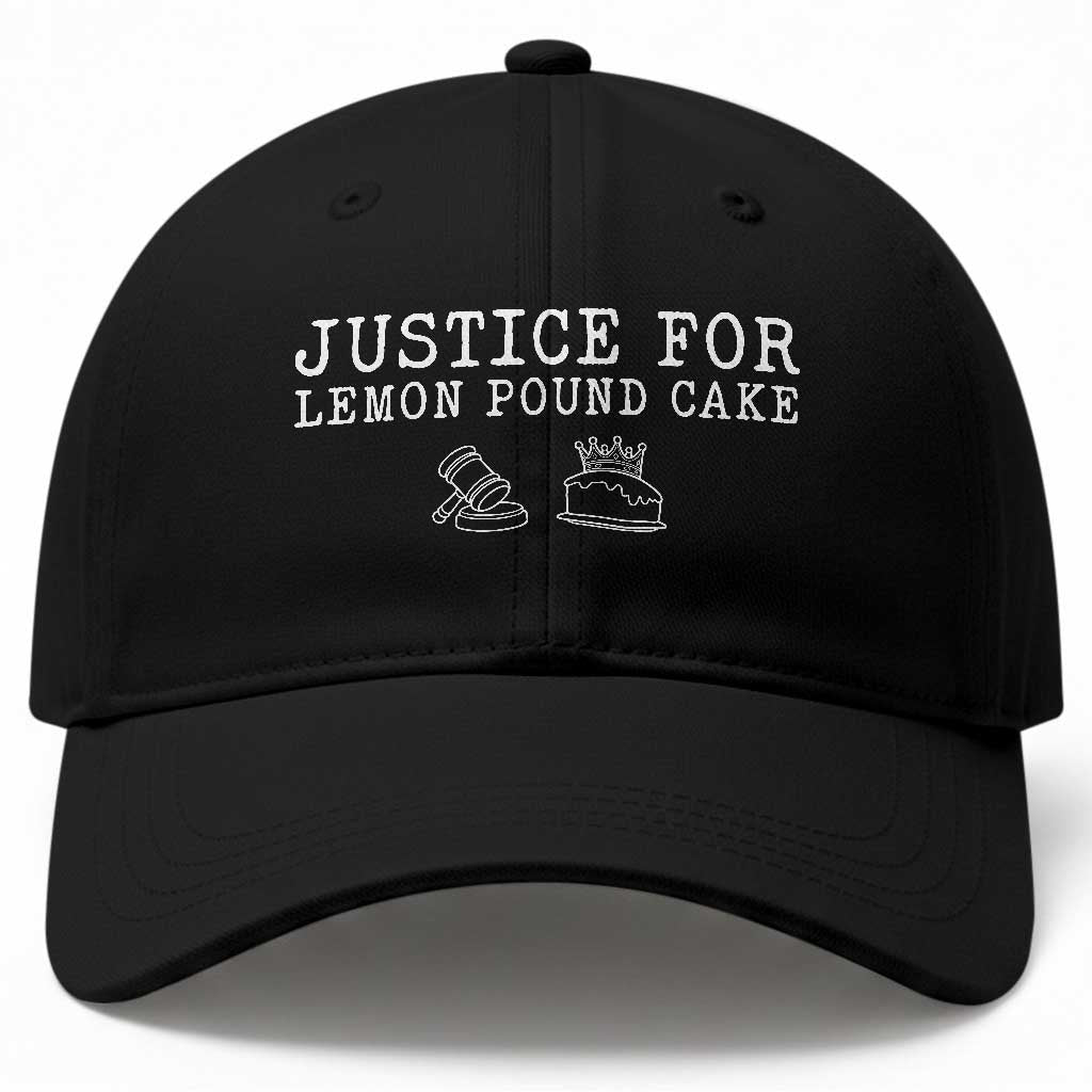 Justice For Lemon Pound Cake Baseball Cap Funny Dessert Meme TS14 Print Your Wear