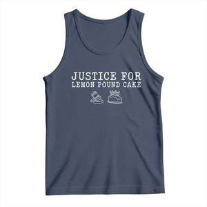 Justice For Lemon Pound Cake Tank Top Funny Dessert Meme TS14 Navy Print Your Wear