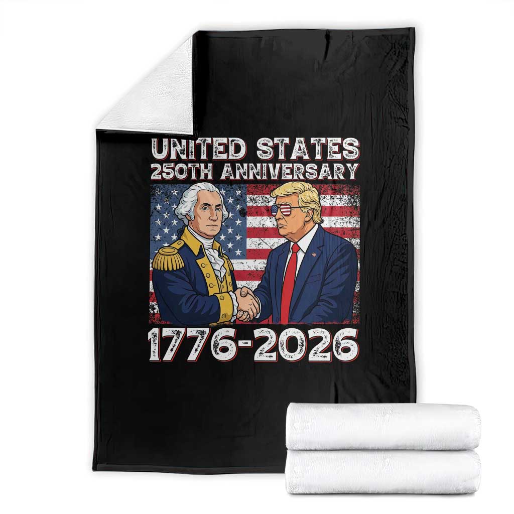 250th Anniversary USA Throw Blanket Patriotic Trump George Washington American Flag 4th of July TS14 Black Print Your Wear