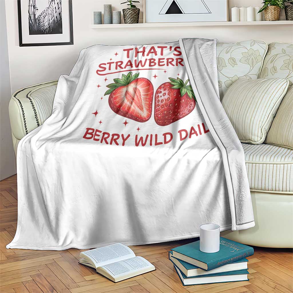 That’s Strawberries Throw Blanket Summer Fruit Festival TS14 Print Your Wear