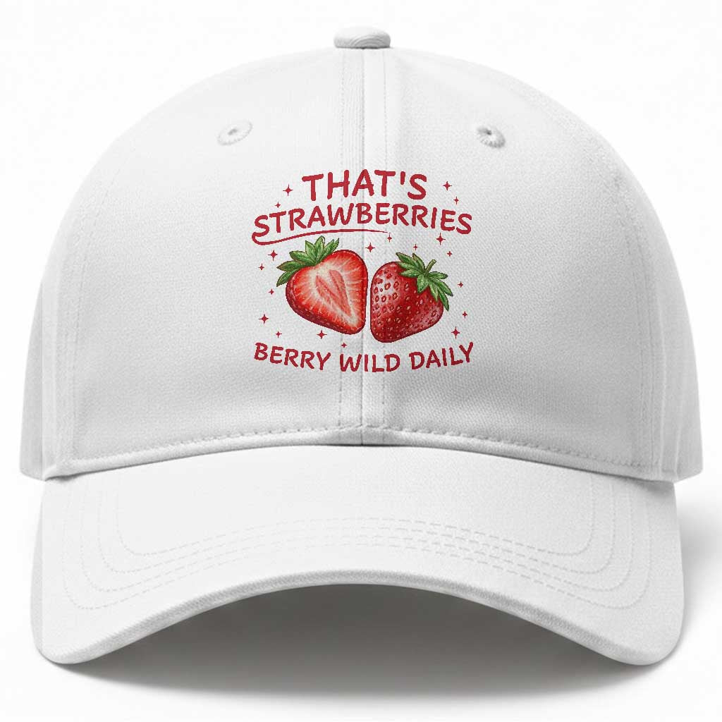 That’s Strawberries Baseball Cap Summer Fruit Festival TS14 Print Your Wear