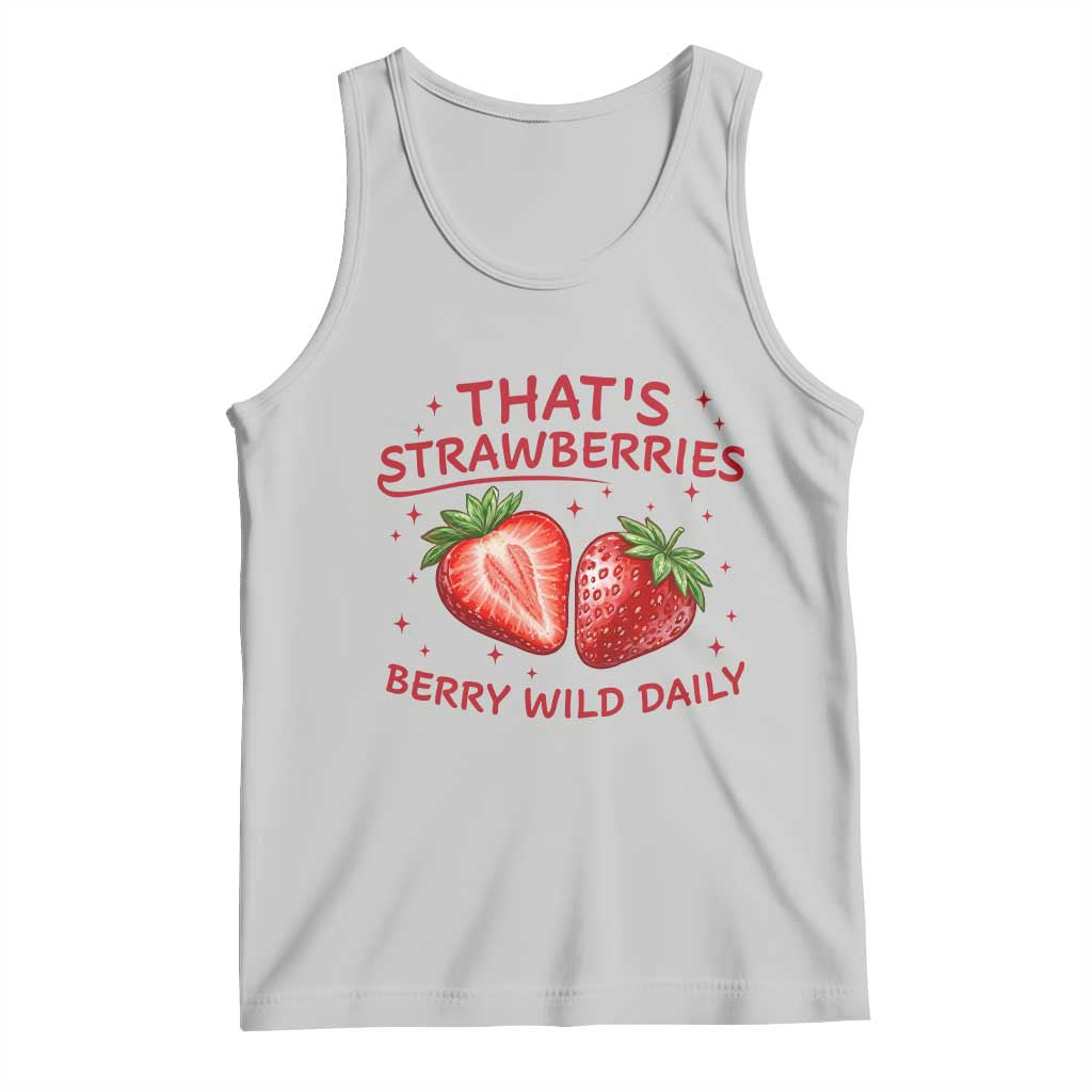 That’s Strawberries Tank Top Summer Fruit Festival TS14 Ash Print Your Wear