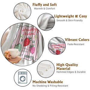 Strawberry Festival Throw Blanket Summer Fruit Vibes TS14 Print Your Wear