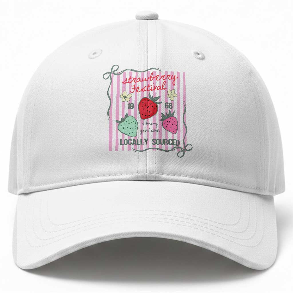 Strawberry Festival Baseball Cap Summer Fruit Vibes TS14 Print Your Wear
