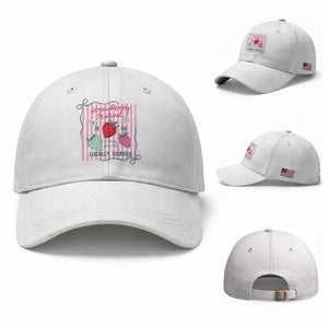 Strawberry Festival Baseball Cap Summer Fruit Vibes TS14 Baseball Cap Universal Fit White Print Your Wear