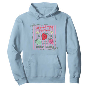 Strawberry Festival Hoodie Summer Fruit Vibes TS14 Light Blue Print Your Wear
