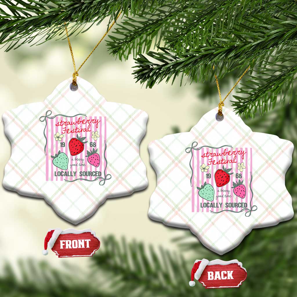 Strawberry Festival Ceramic Ornament Summer Fruit Vibes TS14 Print Your Wear