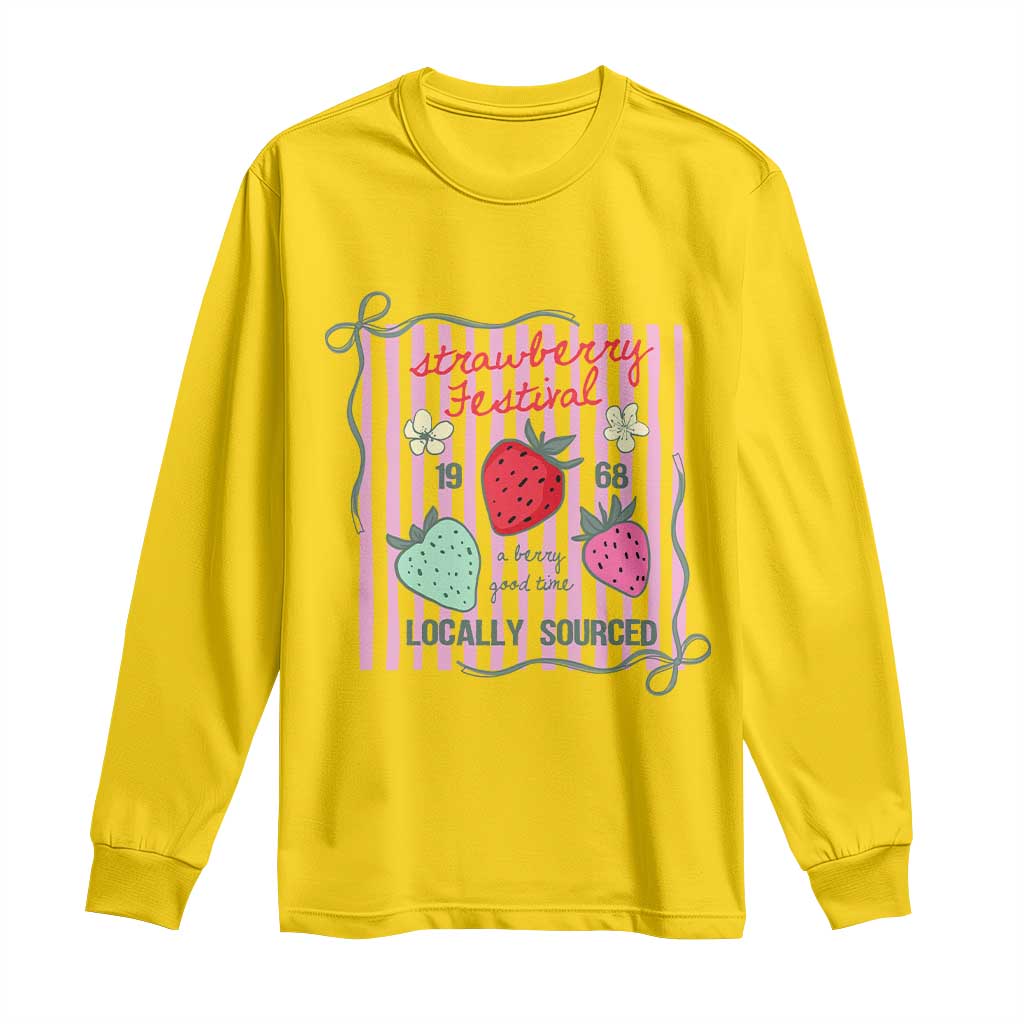 Strawberry Festival Long Sleeve Shirt Summer Fruit Vibes TS14 Daisy Print Your Wear
