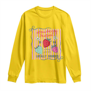 Strawberry Festival Long Sleeve Shirt Summer Fruit Vibes TS14 Daisy Print Your Wear