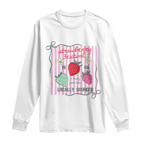 Strawberry Festival Long Sleeve Shirt Summer Fruit Vibes TS14 White Print Your Wear