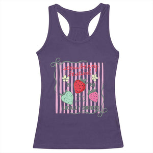 Strawberry Festival Racerback Tank Top Summer Fruit Vibes TS14 Purple Print Your Wear